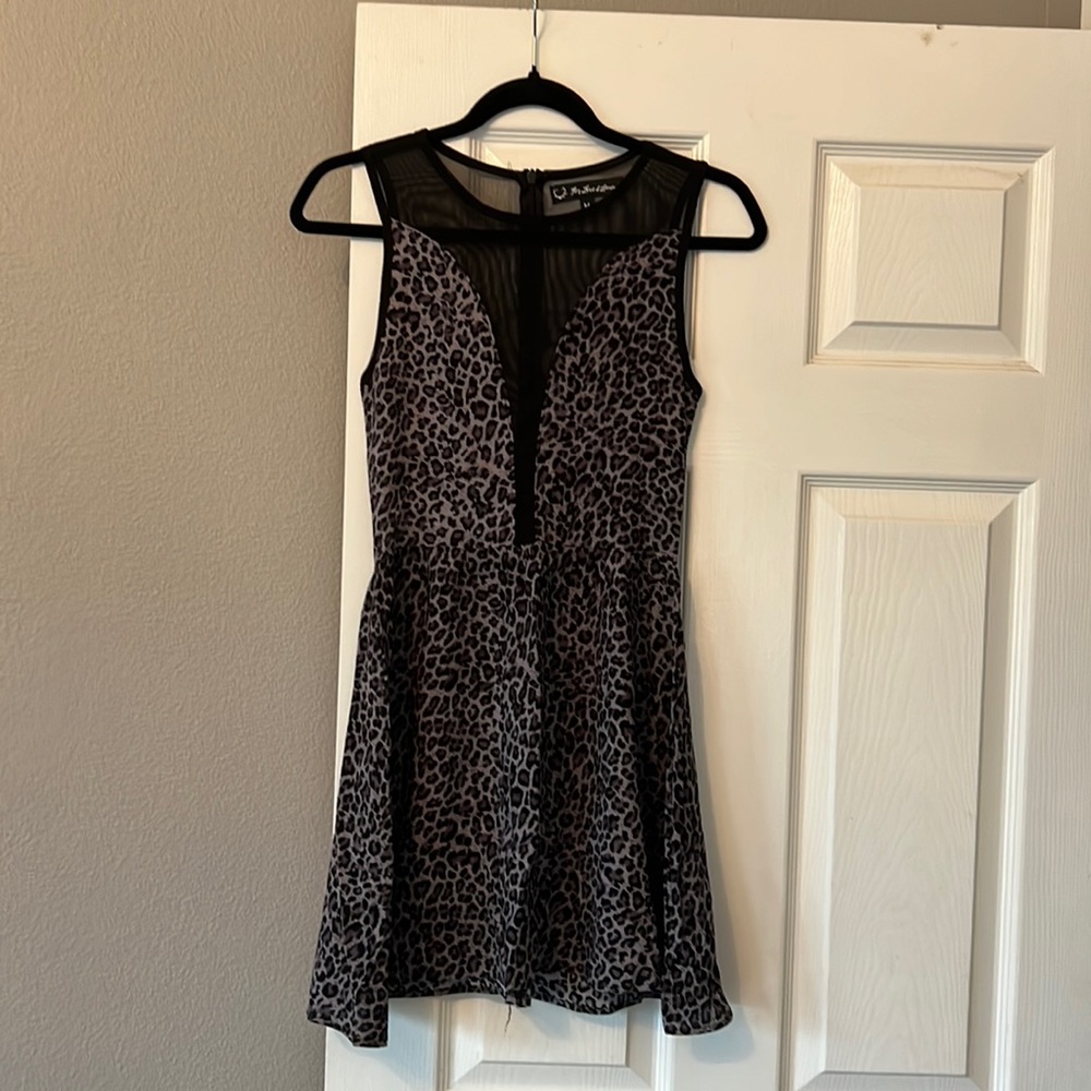 For live and lemons leopard dress brand rubs small size up